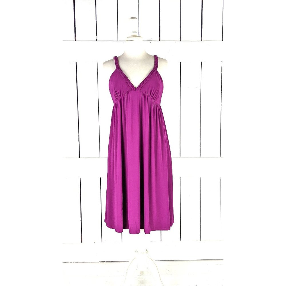 Essentials By Abs Magenta Stretch Jersey Sleeveless Baby Doll Dress